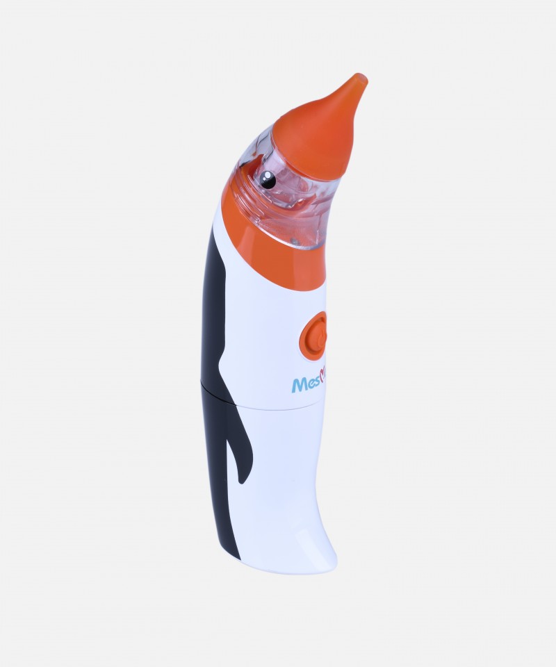 Aspirator elektryczny do nosa dla dzieci PingwiNosek Plus, 	mocny aspirator do nosa na baterie