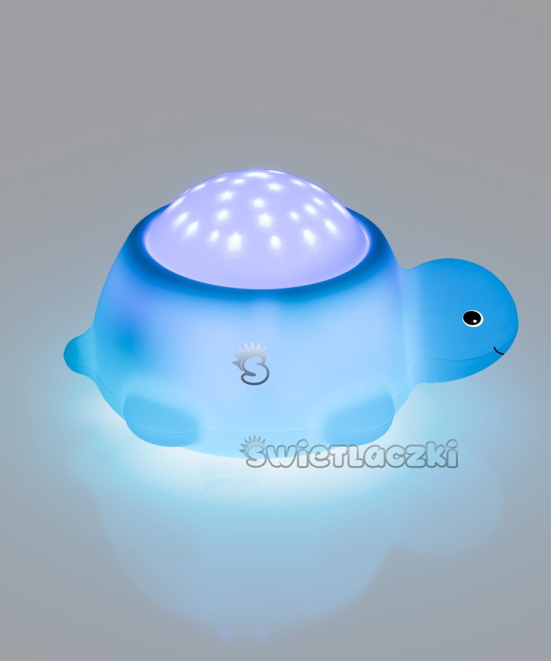 Lampka z projektorem i pozytywką MesMed MM001 Żółwik dla dzieci i niemowląt