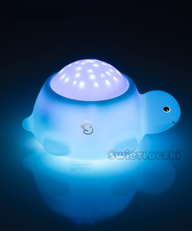 Lampka nocna żółw z projektorem Świetlaczek