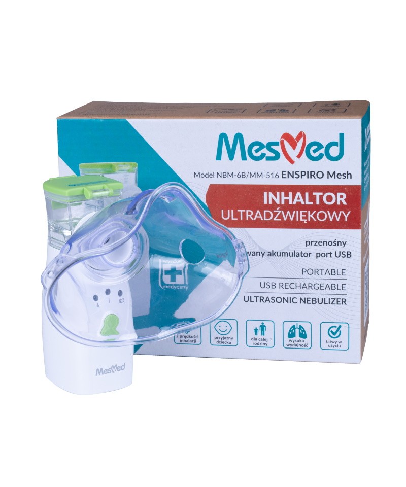 Siateczkowy inhalator MM-516 Enspiro Mesh do inhalacji całej rodziny