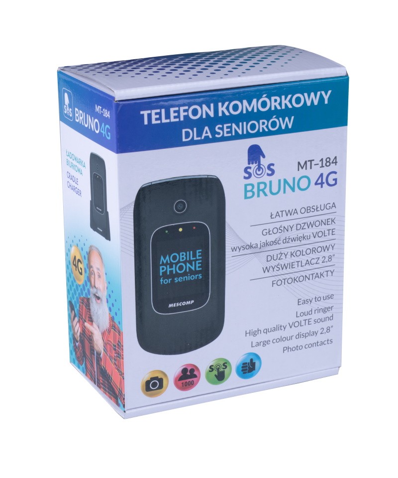 Telefon komórkowy dla seniorów Mescomp MT-184 4G