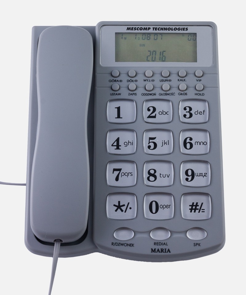 Stacjonarny telefon przewodowy MARIA MT-512