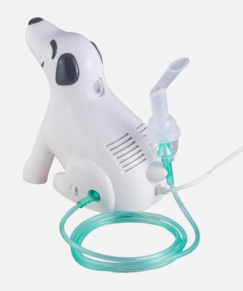 Przyjazny dziecku Inhalator pneumatyczno-tłokowy piesek PIESIO - inhalator nebulizator pneumatyczny piesek